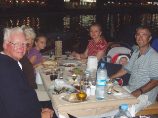 Dinner in Foca, including seaweed beans, fish, mezes, yummy!