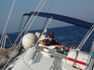 On the way to Vis, 8-9 knots speed